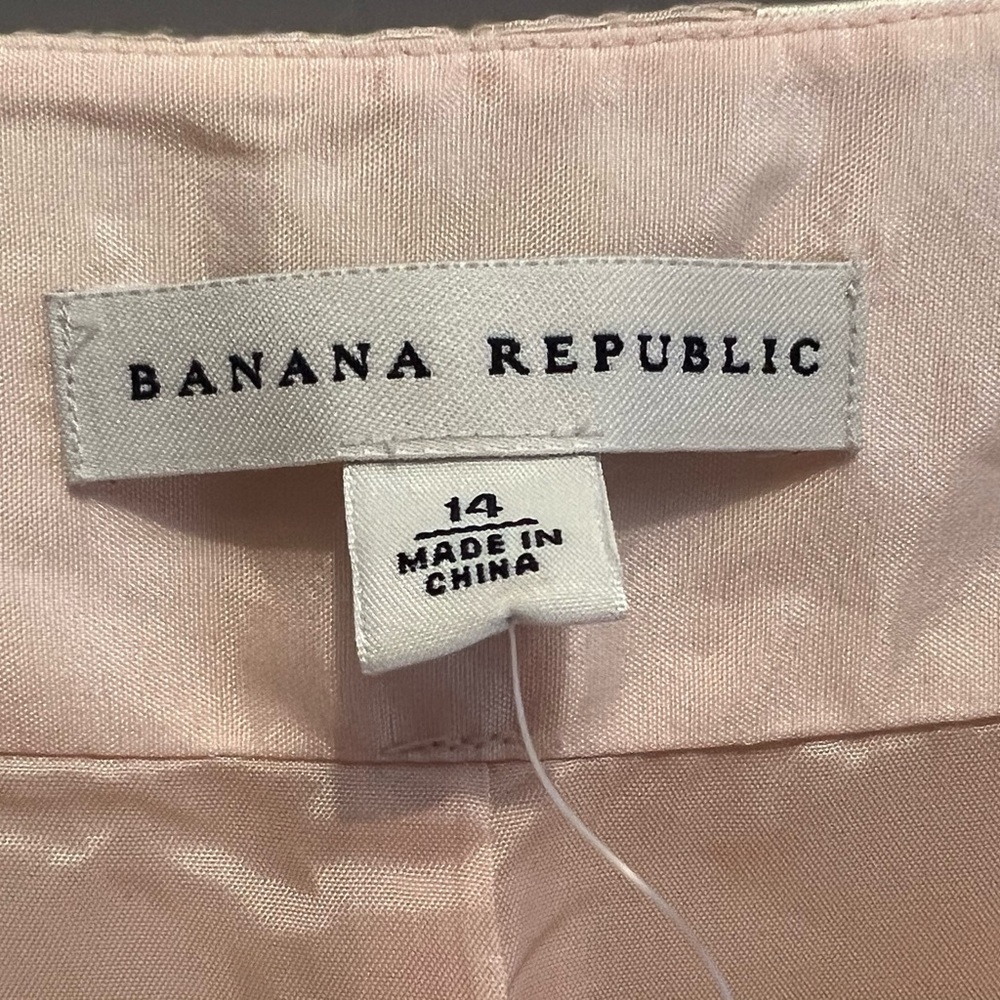 Banana Republic Pink Gold Metallic Silk Brocade Floral Pencil Skirt - Picture 10 of 13